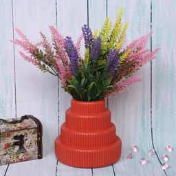 Цена за 4 шт. Ваза из пластика "Marlen-Пирамида" 0,5л 16*15*8,2см цвет коралловый