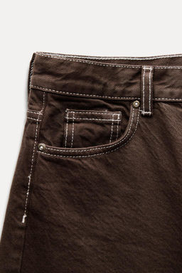 ZW COLLECTION BALLOON MID-WAIST JEANS - Zara фото 8