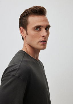 Antrasit Basic Tisort - Mavi фото 6