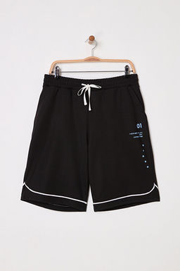 Siyah Oversize/Geni_ Kesim Kolej Temal_ _ort & Bermuda TMNSS25SR00017