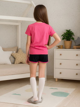 Шорты детские черные цветы