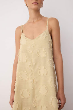 Mavi Duz Midi Dokuma Elbise TWOSS25EL00905 - Trendyolmilla фото 9