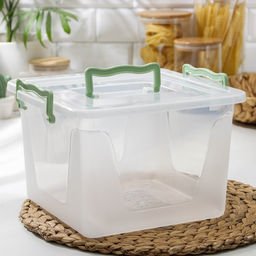 Контейнер пищевой Альтернатива, 8.5 л, пластик, прозрачный, ручки МИКС