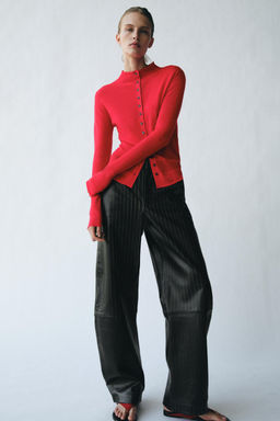 STRIPED LEATHER TROUSERS ZW COLLECTION LIMITED EDITION - Zara фото 15