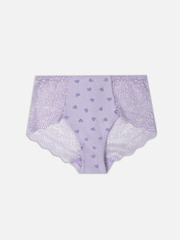 Цена за 2 штуки! Трусы женские макси кружевные с принтом в сердечко - Mark formelle фото 8