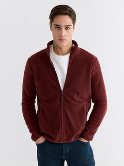 Dik Yaka Uzun Kollu Polar Erkek Fermuarl? Sweatshirt