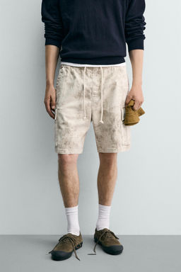 BERMUDA CARGO RELAXED FIT LAVADO / Estampado - Zara фото 2