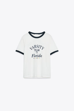 SLOGAN SLUB T-SHIRT - Zara фото 28