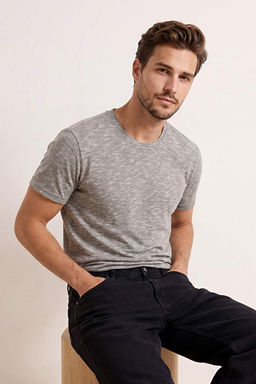 Haki Regular/Normal Kesim Flaml_ S_prem T-Shirt TMNSS26TS00006 - Trendyolmilla фото 2