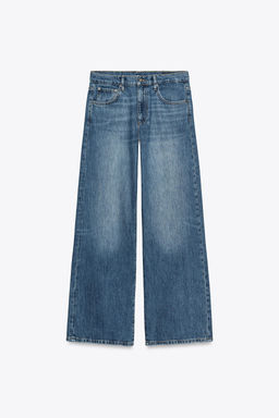ZW COLLECTION WIDE LEG LOW-RISE JEANS - Zara фото 3