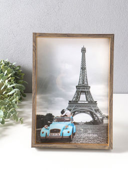 Фоторамка для фото формат А4 «Ламберто», пластик, бежево-чёрный с под золотом, 31×21.8×3.5 см