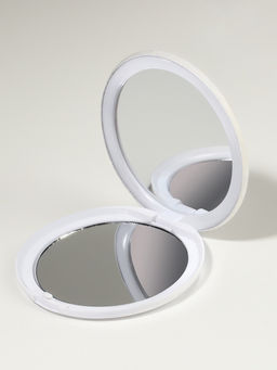 Зеркало складное «Единороги», d=7.5 см, белое, бирюзовое