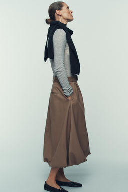 MIDI BALLOON SKIRT WITH BELT - Zara фото 5