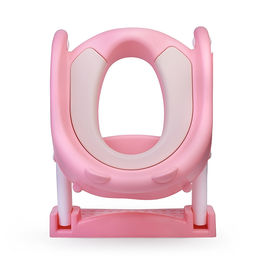Детская накладка на унитаз со ступенькой (розовый)