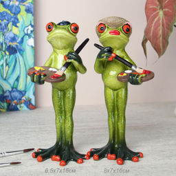 Фигурка Лягушка художник 16 см / YX29003 /уп 24/