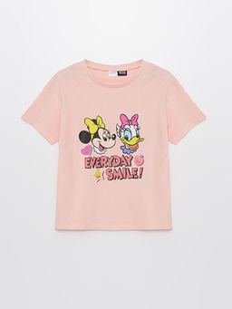 Bisiklet Yaka Minnie Mouse Bask?l? K?sa Kollu K?z ?ocuk ?ortlu Pijama Tak?m? - Waikiki фото 2