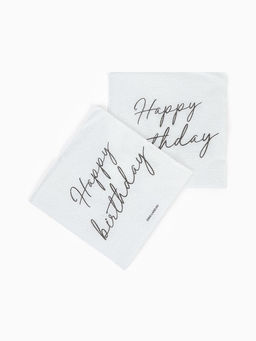 Салфетки бумажные однослойные Happy birthday, 24х24 см, 50 шт