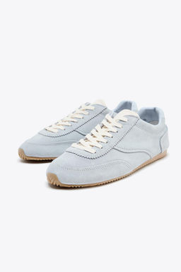 CONTRAST LEATHER TRAINERS - Zara фото 15