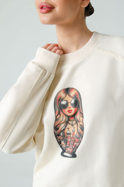 Арт. 1-3105 Свитшот женский 44-50 (4 шт) Цвет:бежевый - Калинка фото 17