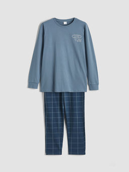 New York Bask?l? Erkek ?ocuk Pijama Tak?m?