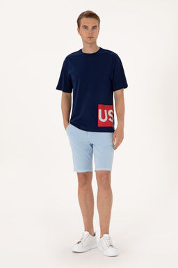 Erkek A__k Mavi Dokuma _ort