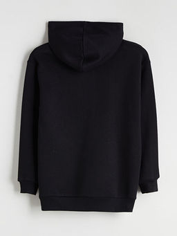 Kap??onlu Galatasaray Bask?l? Erkek ?ocuk Fermuarl? Sweatshirt