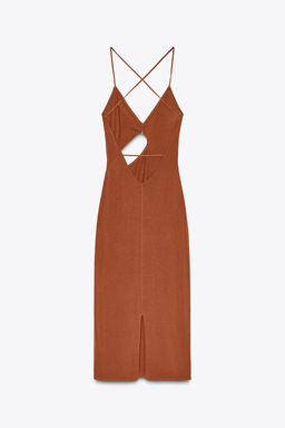KNIT DRESS WITH CUT OUT DETAIL - Zara фото 8