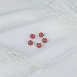 Бусины для украшений из Клубничного кварца (5 шт)