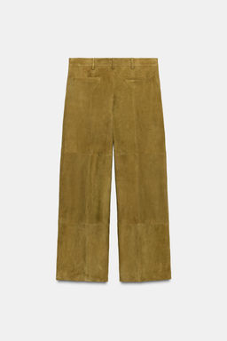 100% SUEDE LEATHER TROUSERS LIMITED EDITION - Zara фото 7