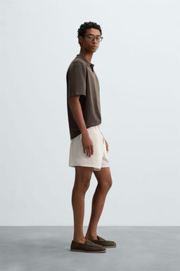 COTTON-HEMP STRIPED BERMUDA SHORTS - Zara фото 22