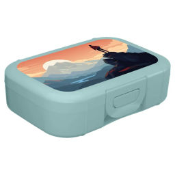 Ланч-бокс 0,85л с декором "Заряд природы" (зеленый)