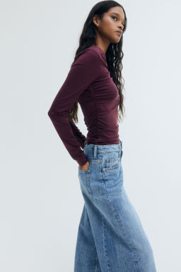 Top drapeado de un hombro - H&m фото 6
