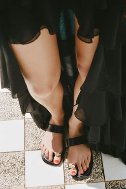 METALLIC BEAD TOE POST SANDALS - Zara фото 2