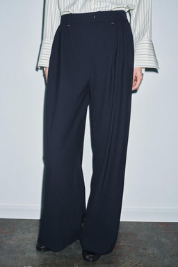ZW COLLECTION PLEATED WIDE-LEG TROUSERS - Zara фото 2
