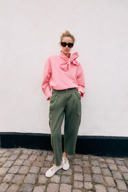 CAMISA RAYAS LAZO / Rosa