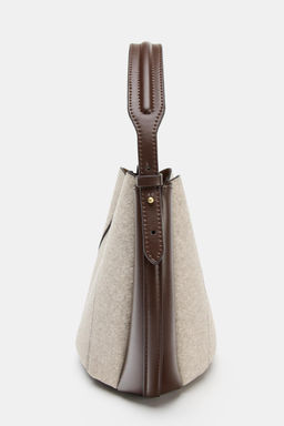 TOPSTITCH FABRIC BUCKET BAG - Zara фото 15