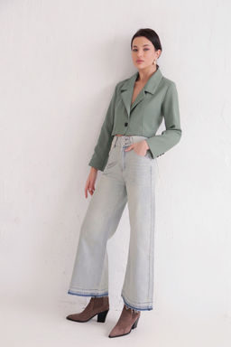 12175 Джинсы-трубы голубые - Martichelli фото 4