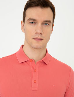 Mercan Polo Yaka Slim Fit Basic Merserize T-shirt