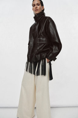 ZW COLLECTION FAUX LEATHER JACKET - Zara фото 11