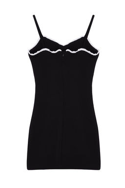 TRENDYOLMILLA Siyah Renk Bloklu Fiyonk Detayl? Bodycone/Vucuda Oturan Mini Orme Elbise TWOSS24EL01126