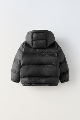 WATER-REPELLENT HOODED PUFFER JACKET - Zara фото 7