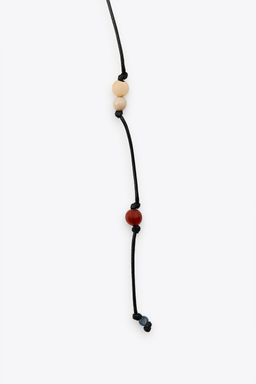 MULTI-WAY BEADED CHARM CORD NECKLACE - Zara фото 3