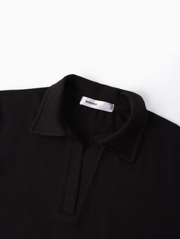 Футболка - поло женская MINAKU, размер 48-50 (XL), итерлок, чёрная