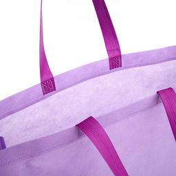 Цена за 2 шт. Сумка пляжная без застёжки, 45×12×35 см, однотонная, сиреневая