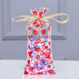 Цена за 2 шт. Пакет фасовочный БОПП, Поцелуи 9*19 см набор 50 шт