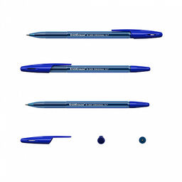 Цена за 12 шт. Набор из 4 ручек шариковых ErichKrause R-301 Stick Original 1.0, цвет чернил: синий, черный, красный, зеленый (в пакете)