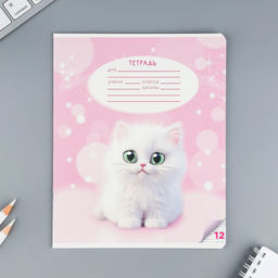 Тетрадь 12 листов в косую линейку Пушистые питомцы, обложка мелованный картон, блок №1, 5 видов МИКС - Artfox study фото 18