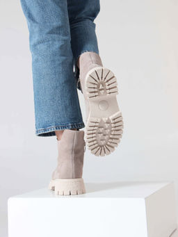 Ботинки 228.V.1541be. Каменный замша/Мех