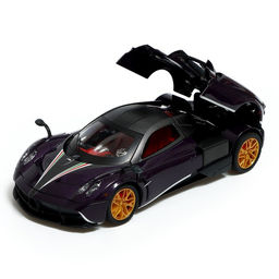 Машинка металлическая, инерционная, 1:24,открываются двери, капот, багажник, световые и звуковые эффекты, цвет фиолетовый