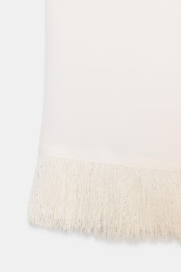 TOP WITH SHOULDER PADS AND FRINGING - Zara фото 16